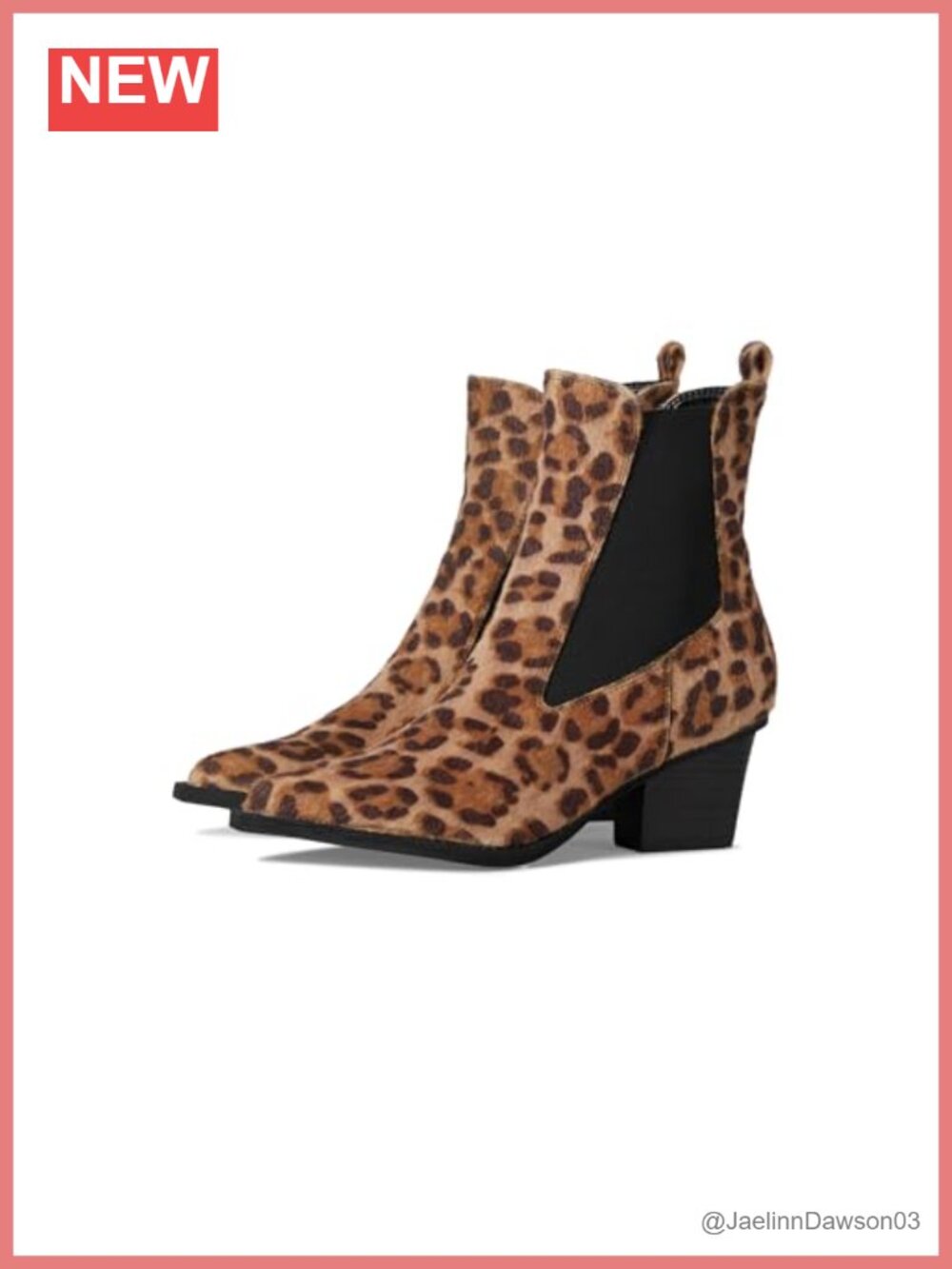 PU Leather Chelsea Boots Block Heel Calf High Pull-On